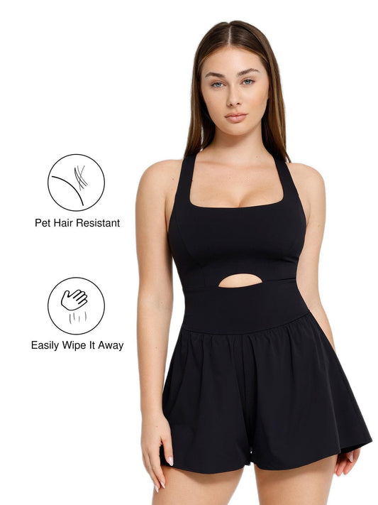 Shapewear Evcil Hayvan Tüylerine Dayanıklı Şekillendirici Egzersiz Tulumu