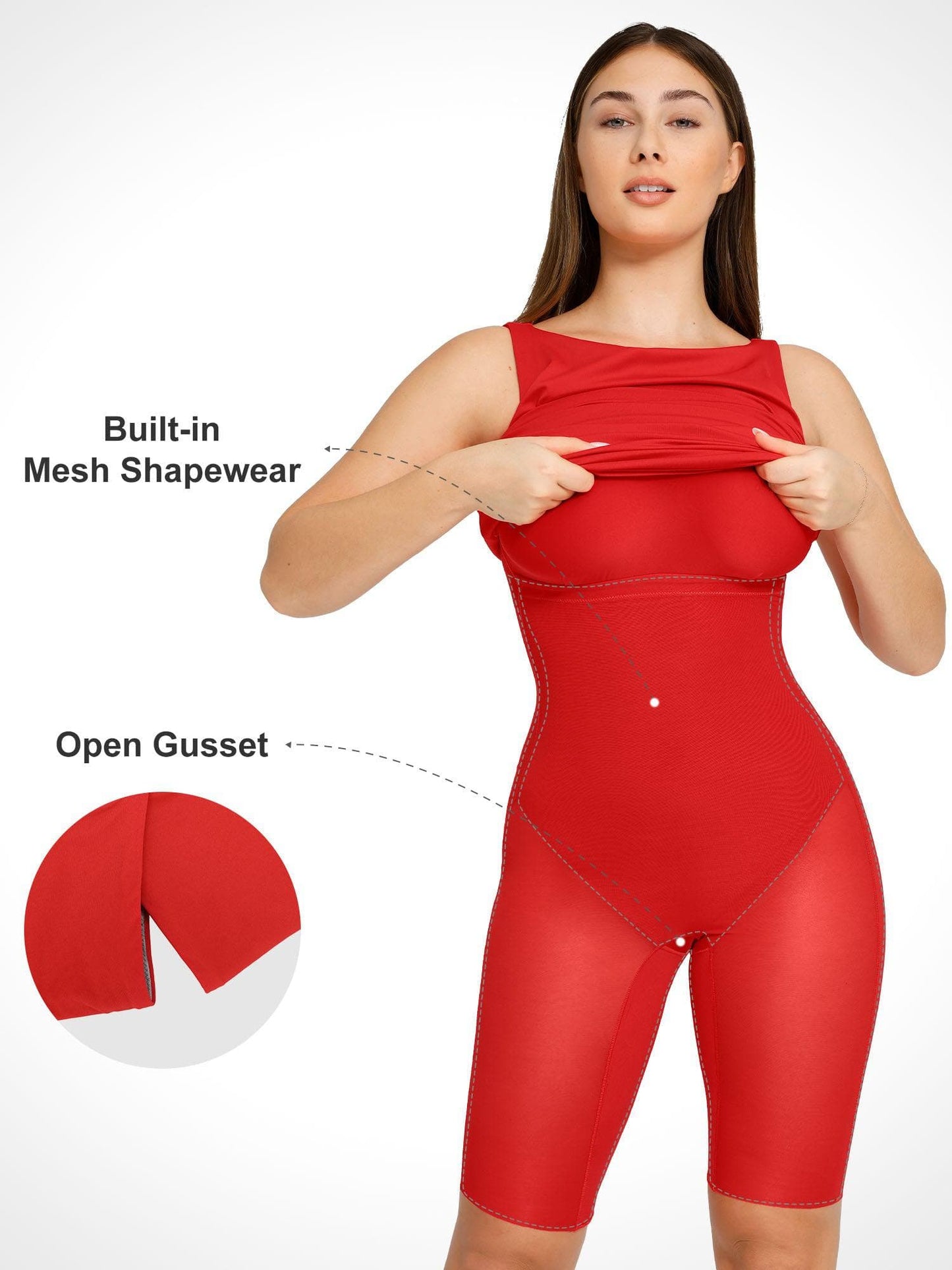 Shapewear Kolsuz Kayık Yaka Şekillendirici Midi İş Elbisesi