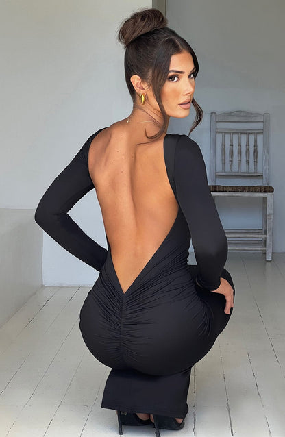 Torcy Maksi Elbise - Siyah