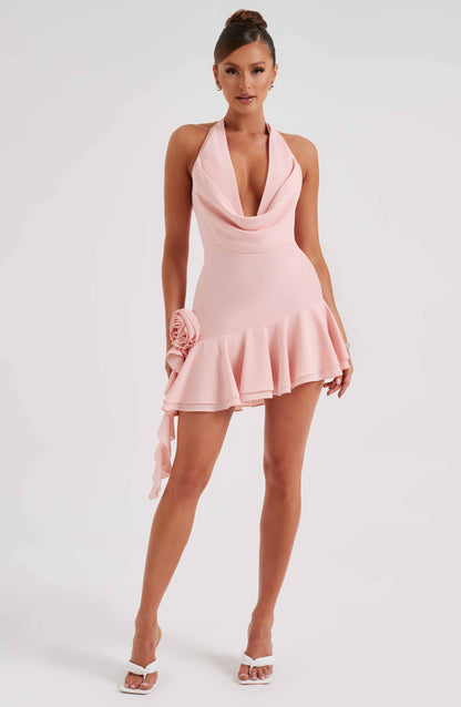 Lourosa Mini Elbise - Pembe